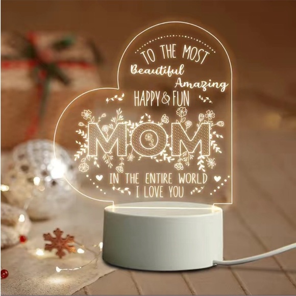 Mother's Day Gift For Mother,Acrylic Sleep Night Light Mother’s Day Decor - Picture 6 of 7